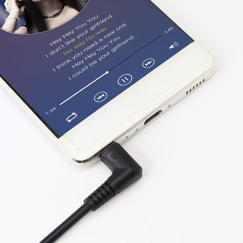 SinLoon 3.5mm TRRS Cable, (2-Pack) Gold Plated 90 Degree Right & Left Angled 3.5mm Stereo 4-Pole Male to Male Auxiliary Audio Cable for Smartphones,Tablets,Players Microphone(4-P,9inch) - Image 4